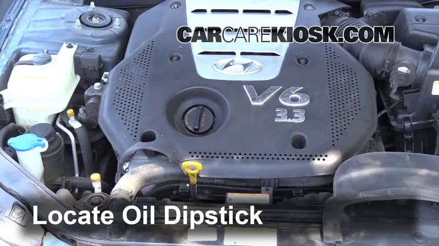 2006 Hyundai Sonata LX 3.3L V6 Oil Check Oil Level